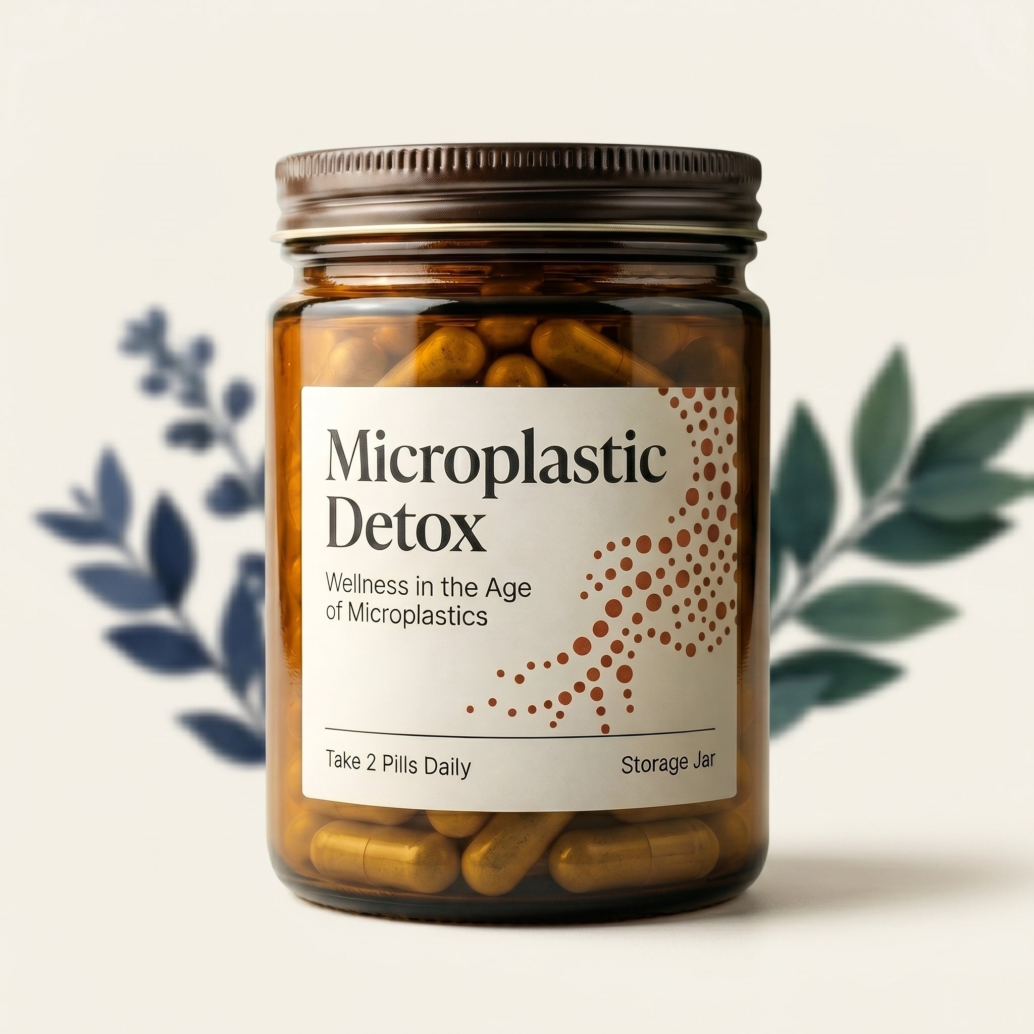 Microplastic Detox amber jar